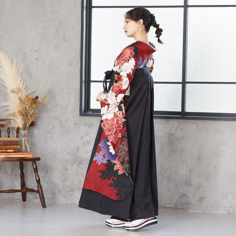 MURUA（ムルーア） 卒業式 袴セット 臙脂 牡丹に八重桜(絹) レンタル
