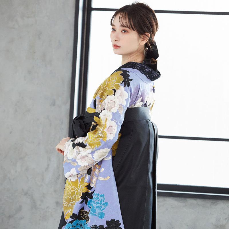 MURUA（ムルーア） 卒業式 袴セット 藤紫 牡丹に八重桜(絹) レンタル