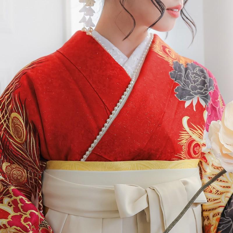 MURUA（ムルーア） 卒業式 袴セット 赤 牡丹に乱菊(絹) レンタル