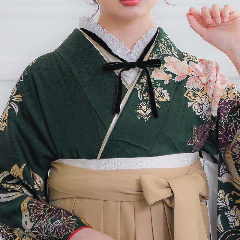 定価36000円セール開催中！卒業式 袴セット 深緑 豪華金桜に薔薇