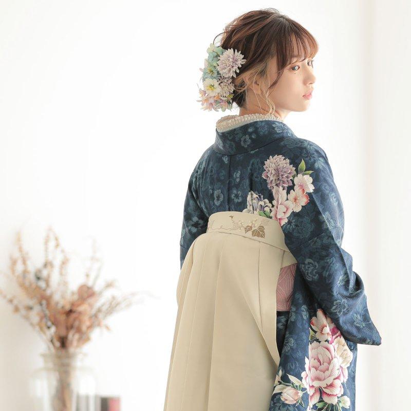 定価108000円セール開催中！卒業式 袴セット ブルー 菊牡丹 レンタル