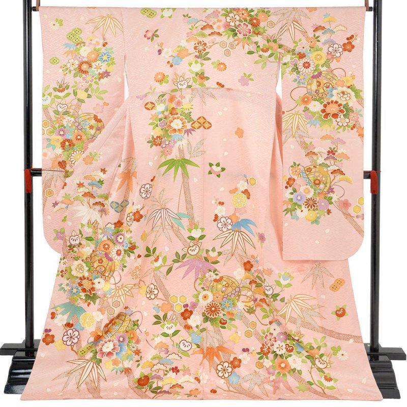 卒業式 袴セット 吉澤の友禅 ピンク 手毬に花丸文 レンタル 大学生 振袖袴 RR2061_8