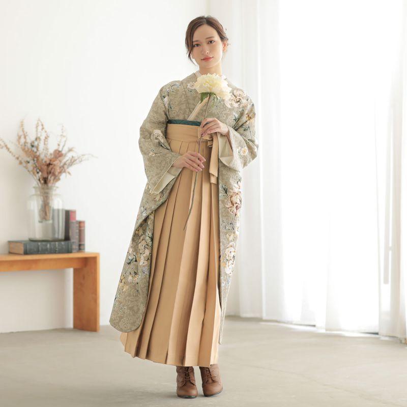 卒業式 袴セット JILL STUART モスベージュ 花更紗 レンタル 大学生