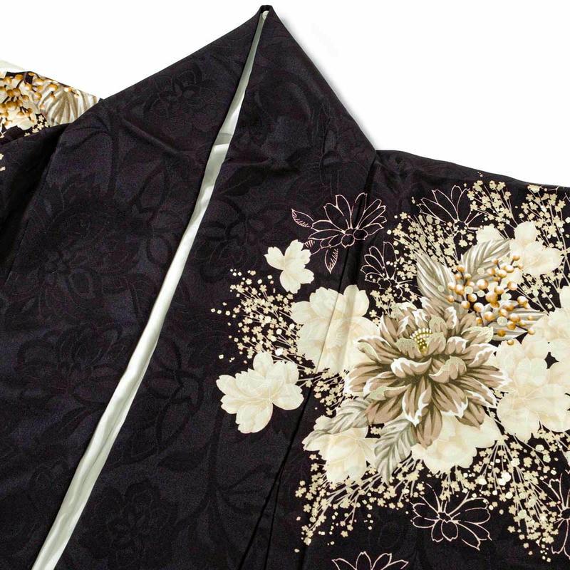 卒業式 袴セット 黒紫 白洋花 レンタル 大学生 振袖袴 RR2212_9