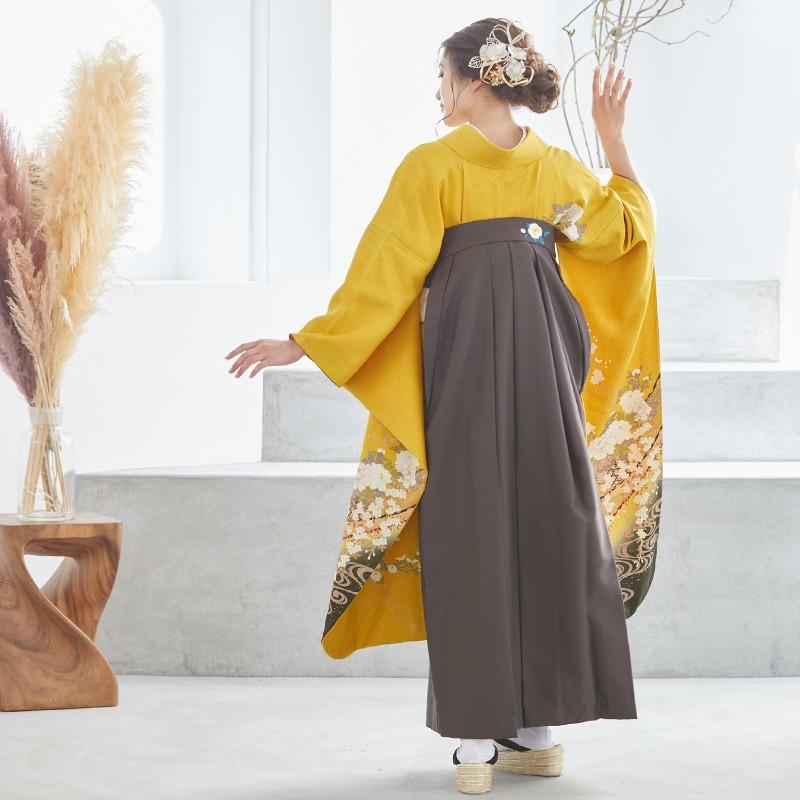 定価35900円セール開催中！卒業式 袴セット 黄色 花籠文と花絵巻