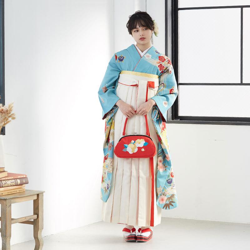 きもの道楽 定価35900円セール開催中！卒業式 袴セット 水色 牡丹と