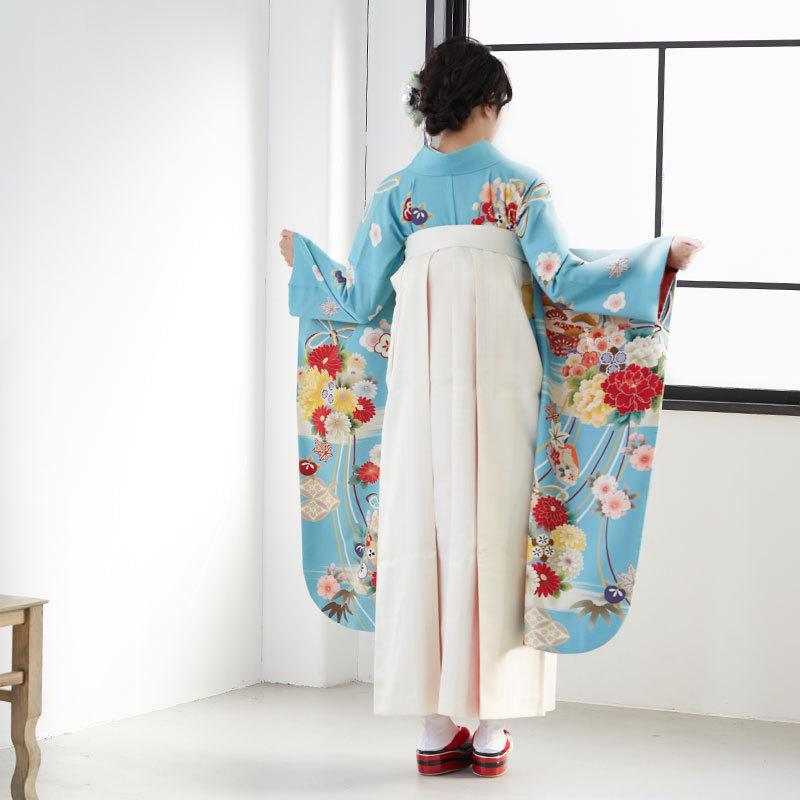 きもの道楽 定価35900円セール開催中！卒業式 袴セット 水色 牡丹と