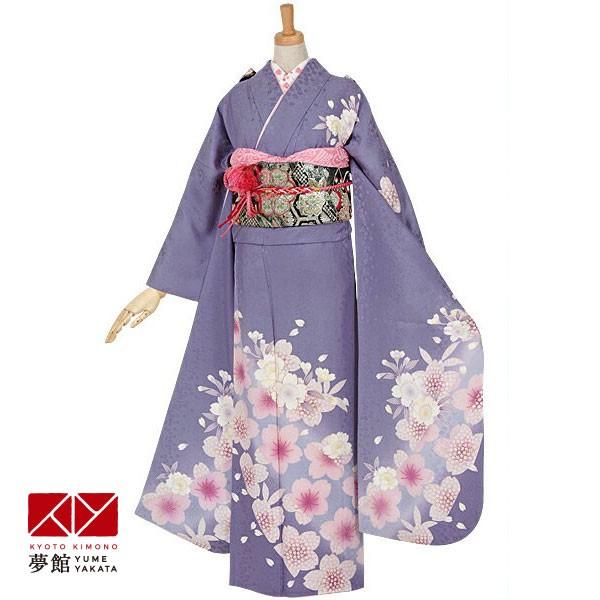 振袖 レンタル 成人式 結婚式 グレー　桜花(絹) 一点物12月〜1月利用 対応身長154〜165cm RS1023