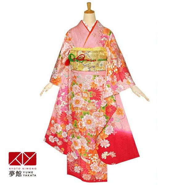 振袖 レンタル 成人式 結婚式 ピンク 桜にマーガレット(絹) 一点物 12月〜1月利用 対応身長154〜165cm RS1047