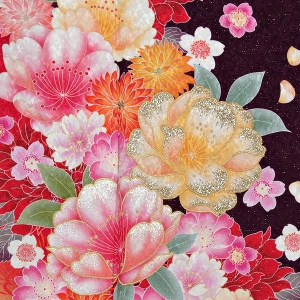 振袖 レンタル 成人式 結婚式 紫 桜(絹)(宅)12月〜1月利用 対応身長154〜165cm RS1102の画像