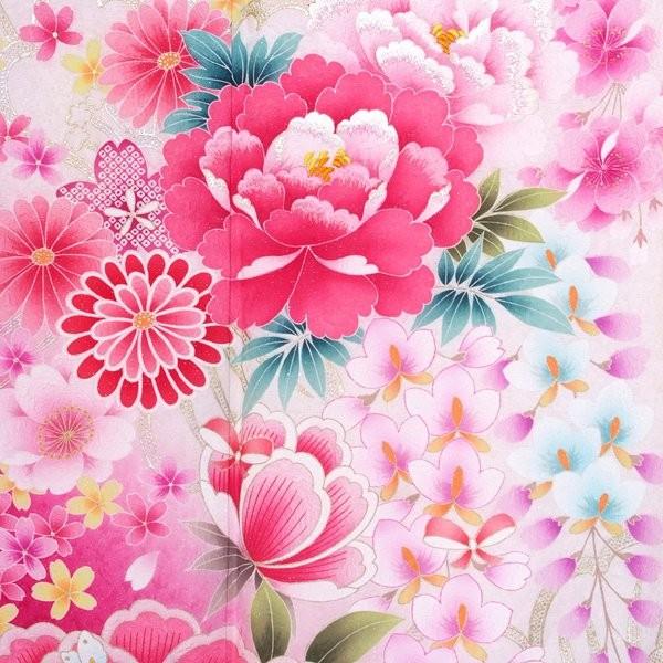 振袖 レンタル 成人式 結婚式 白 牡丹に藤の花(絹) 一点物 12月〜1月利用 対応身長165〜169cm RS1111の画像