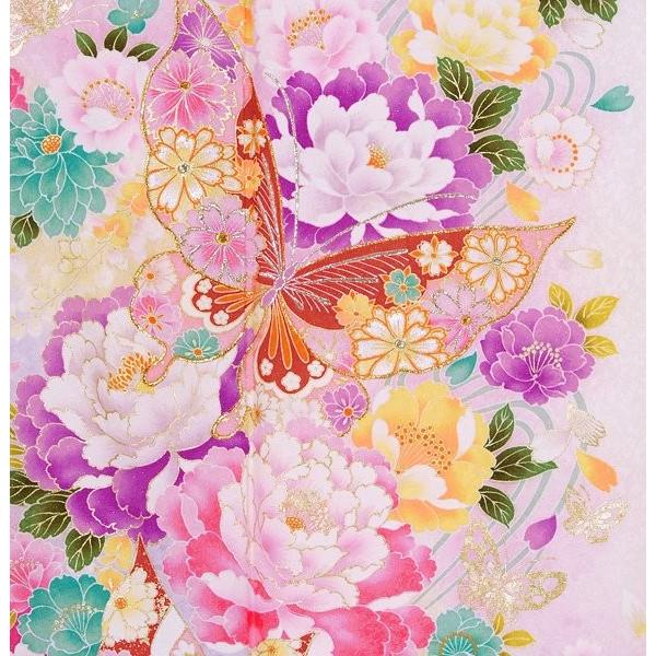 振袖 レンタル 成人式 結婚式 白 桜に蝶(絹) 一点物 12月〜1月利用 対応身長165〜173cm RS1116の画像