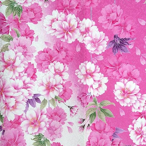 振袖 レンタル 成人式 結婚式 白 八重桜に薔薇(絹)(宅) 一点物 12月〜1月利用 対応身長154〜165cm RS1120の画像