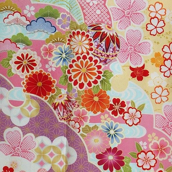 振袖 レンタル 成人式 結婚式 若草色 雪輪重ね梅菊文(絹)(宅) 一点物 12月〜1月利用 対応身長154〜165cm RS1131の画像