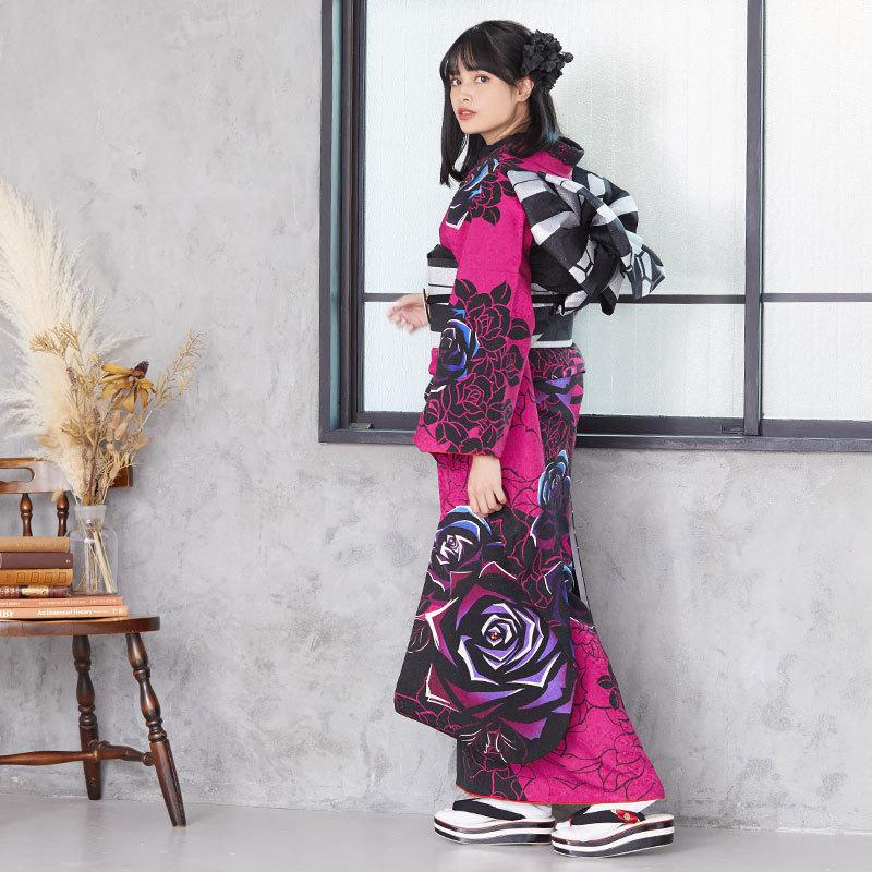 振袖 レンタル 成人式 結婚式 ローズピンク 薔薇12月〜1月利用 対応