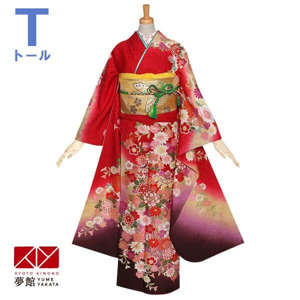 振袖 レンタル 成人式 結婚式 赤 花くす玉に手鞠(絹) 一点物 12月〜1月利用 対応身長165〜169cm RS1213
