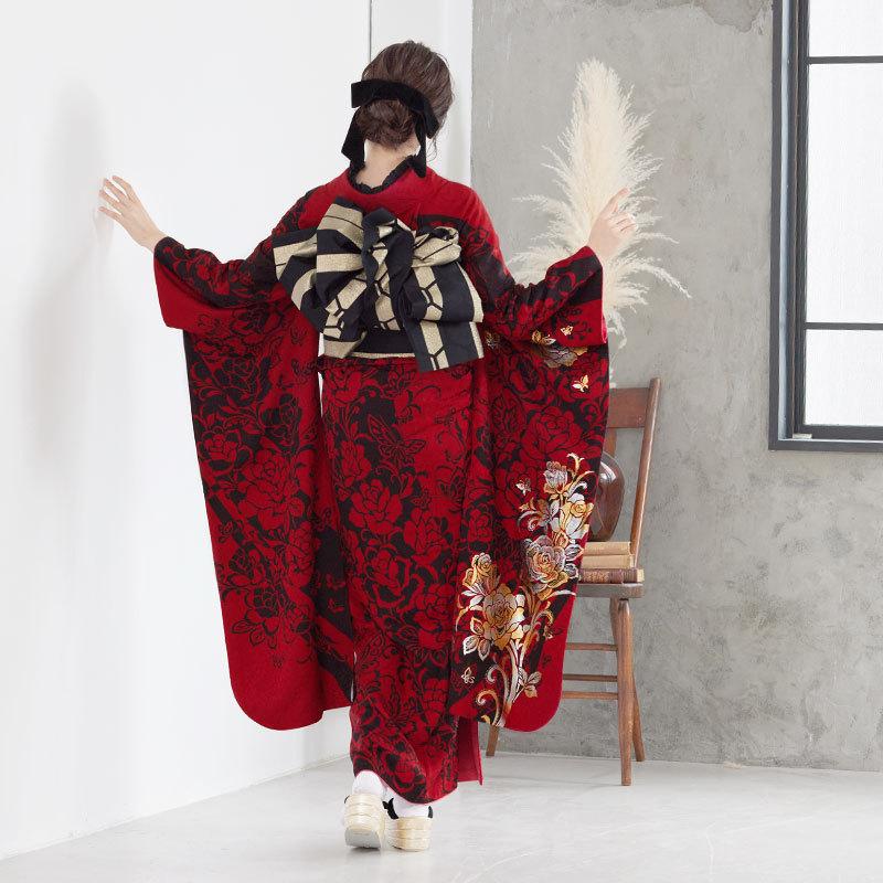 特価！美品 薔薇 蝶 銀通し 着物 成人式“心を奪う美の饗宴”振袖 2259 楽天市場】【2026年成人式 1月 予約受付中】【レンタル】振袖 27