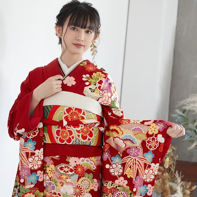 504z25〇古典柄 振袖 金彩 地紋 貝桶 松竹梅 白地〇美品 成人式 結婚式 振袖： R2134白金 牡丹に松竹梅