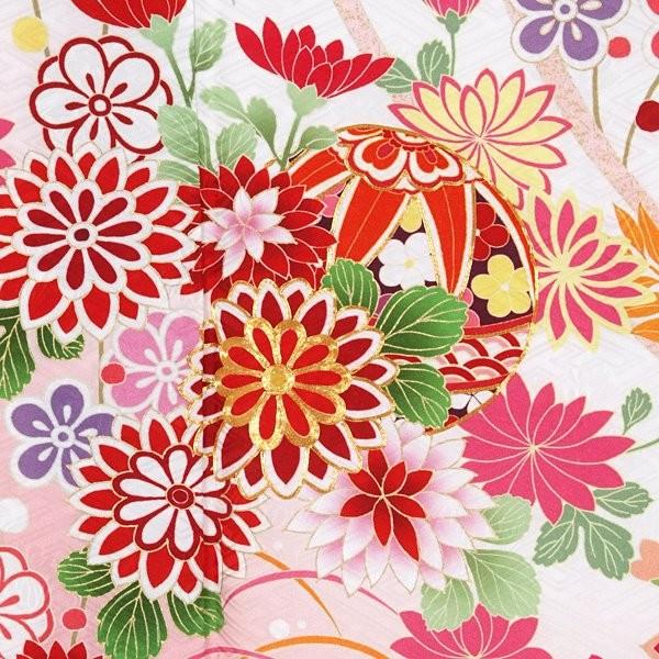 振袖 レンタル 成人式 結婚式 白 四季花流水(絹)(宅)(R1761)12月〜1月利用 対応身長154〜165cm RS1283の画像