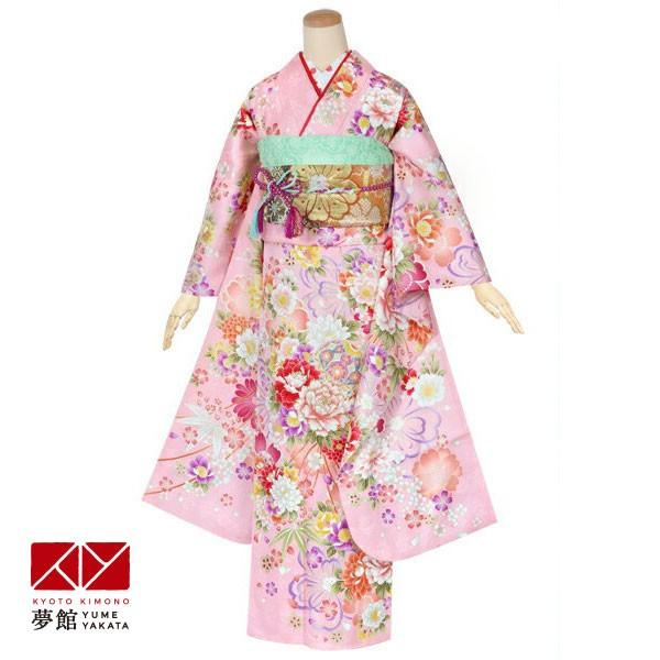 振袖 レンタル 成人式 結婚式 ピンク 鞠に花くす玉(絹)(宅)12月〜1月利用 対応身長154〜165cm RS1289