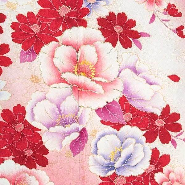 振袖 レンタル 成人式 結婚式 白 花連歌(絹)12月〜1月利用 対応身長154〜165cm RS1356の画像