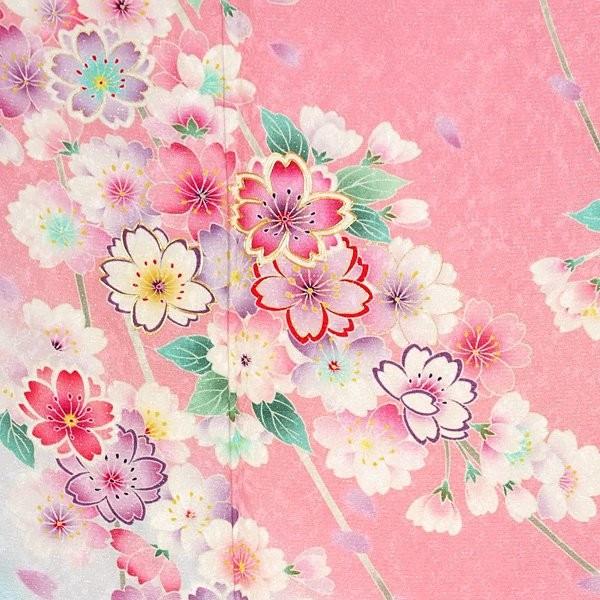 振袖 レンタル 成人式 結婚式 訳あり商品 安い ピンク 枝垂桜(絹)(宅)12月〜1月利用 対応身長154〜165cm RS1403の画像