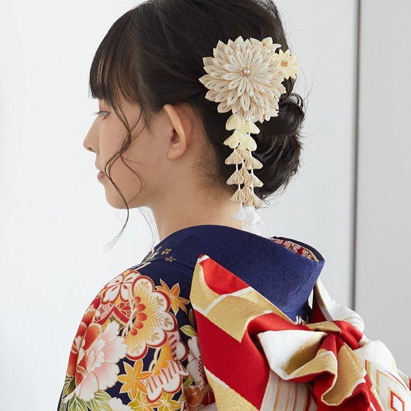 振袖 レンタル 成人式 結婚式 紺 流水古典花(絹)12月〜1月利用 対応