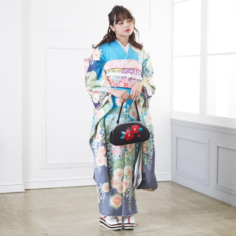 [作家物] 振袖　正絹　成人式　結婚式　紫　水色　たたき　高身長　縮緬　卒業式 71020m.jpg