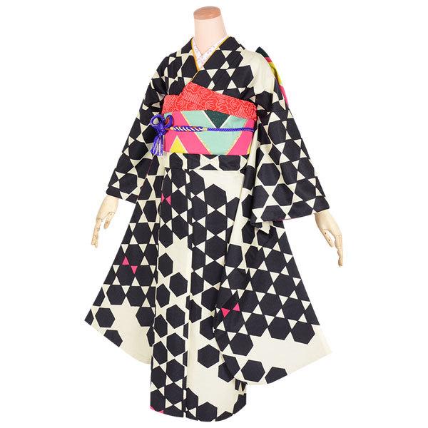 501z15〇振袖 地紋 蓮 紫陽花 フリージア 黒〇美品 成人式 舞台衣装 501z15〇振袖 地紋 蓮 紫陽花 フリージア 黒〇美品 成人式 舞台