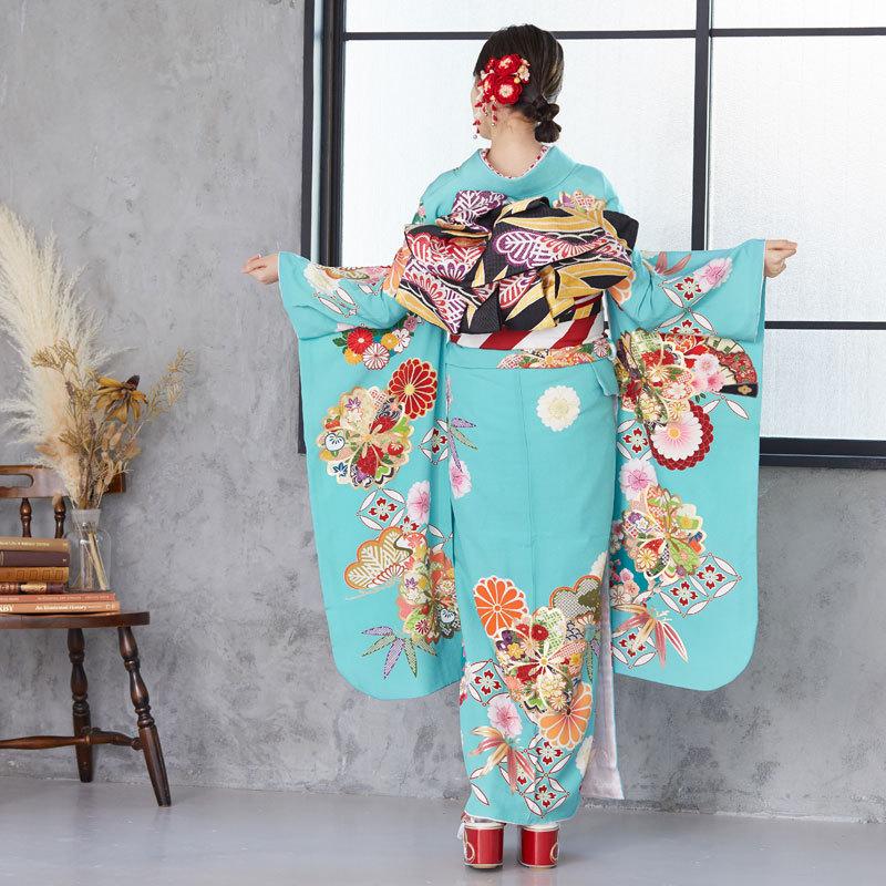 itumo様　409.透明感溢れる女神　振袖7点セット 正絹　フルセット　成人式 itumo様 409.透明感溢れる女神 振袖7点セット 正絹 フルセット 成人式