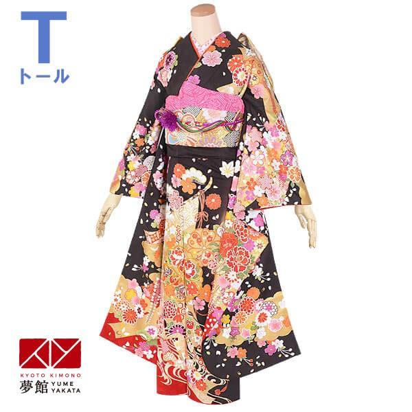 振袖 レンタル 成人式 結婚式 焦茶 几帳に和玩具（絹） 一点物 12月〜1月利用 対応身長165〜173cm RS1735