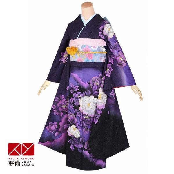 保証書付 12 1月利用 成人式 振袖 レンタル 安い 訳あり特価 黒紫 牡丹花 絹 対応身長160 164cm Rs1745 50 Off Www Maxipiso Com Ar