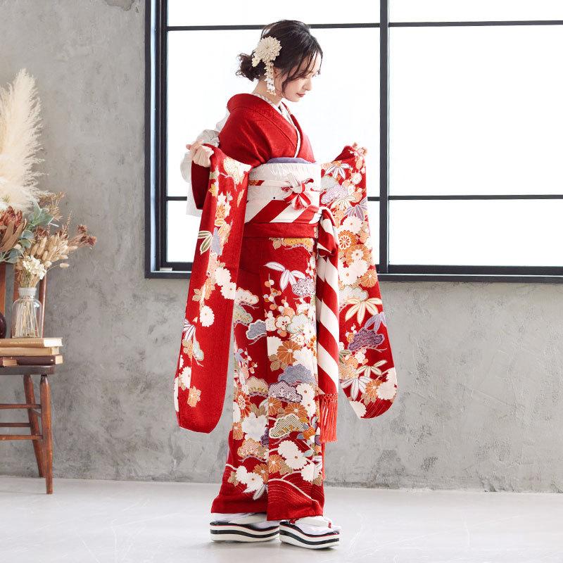 定価68200円セール開催中！振袖 レンタル 成人式 結婚式 赤