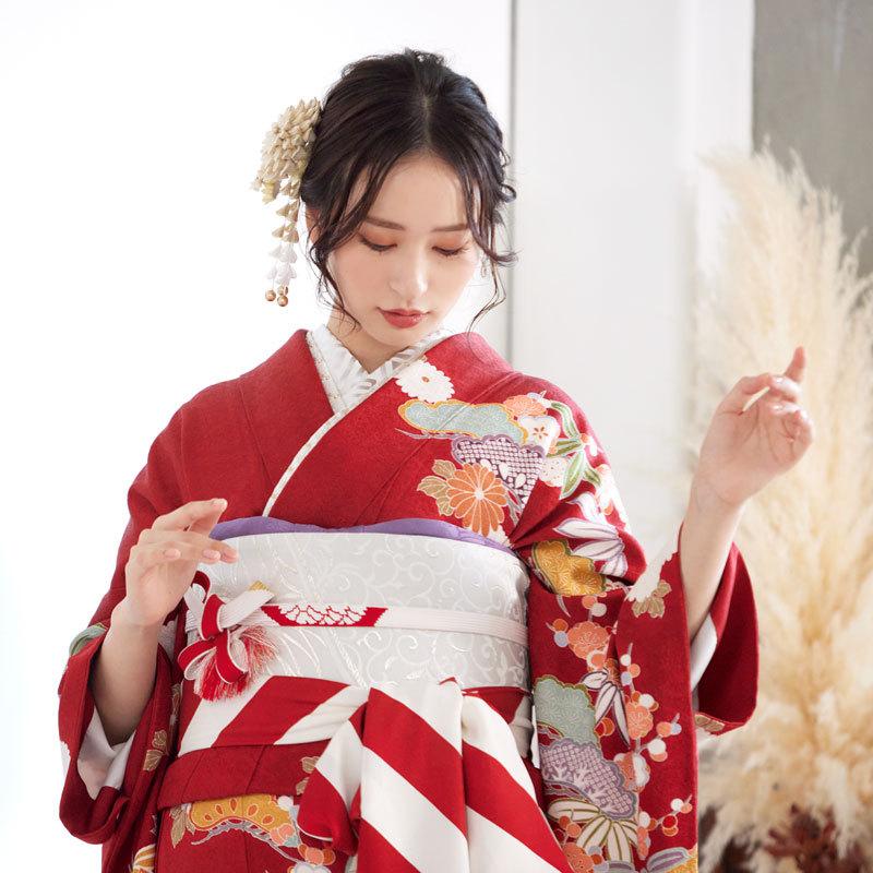 506y18〇紫 袋帯 松竹梅 菊 金糸 振袖 礼装〇美品 成人式 結婚式 506y18〇紫 袋帯 松竹梅 菊 金糸 振袖 礼装〇美品 成人式 結婚式