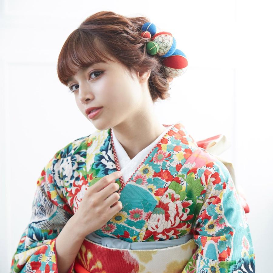 振袖 レンタル 成人式 結婚式 薄青緑 牡丹 モダンアンテナ 12月〜1月利用 対応身長154〜165cm RS1858の画像