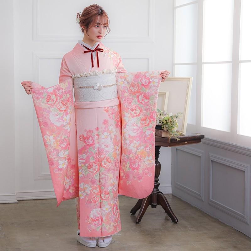 振り袖・成人式・結婚式・ピンク着物 和とわの振袖 /ピンク色/古典/鶴柄/ Furisode Collection 2019
