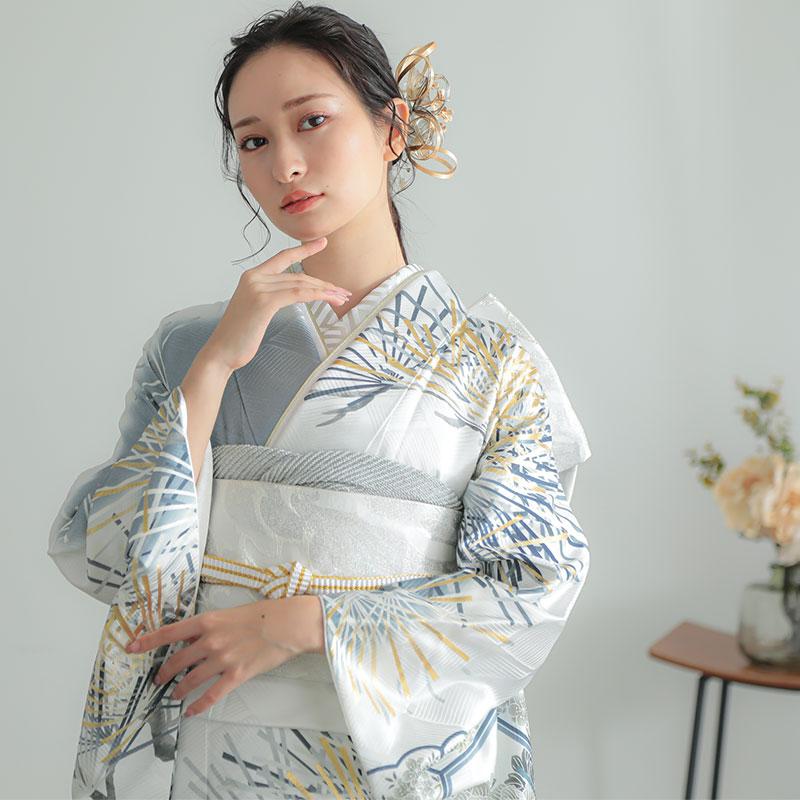 振袖 レンタル 成人式 結婚式 シルバーグレー 松葉 Vサンク 12月 振袖 レンタル 成人式 結婚式 シルバーグレー 松葉 Vサンク 12月