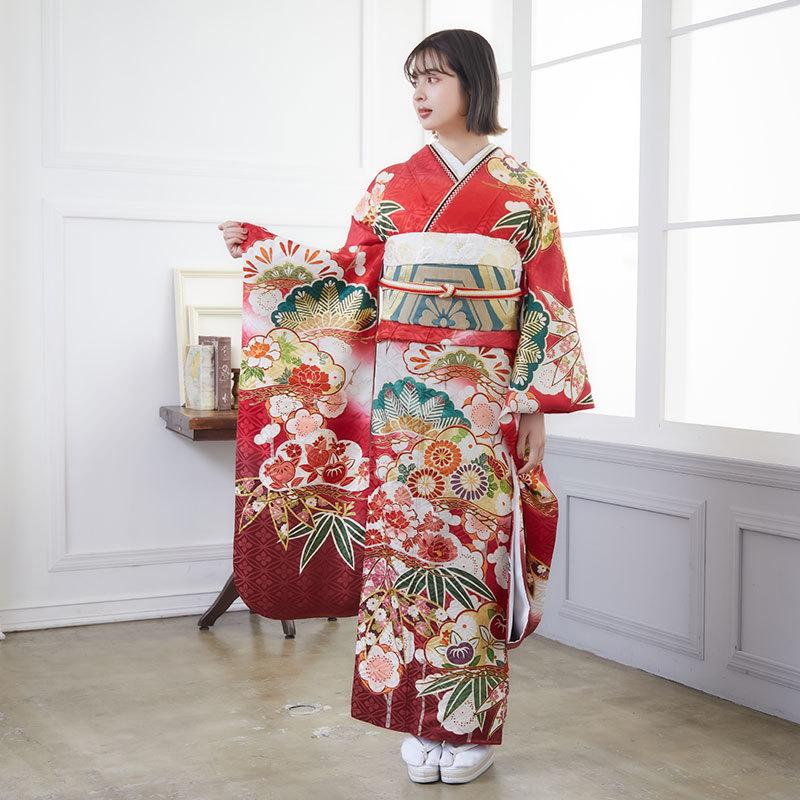 21点セット ファッション 508z8〇京都きもの友禅 古典柄 振袖 地紋 毬