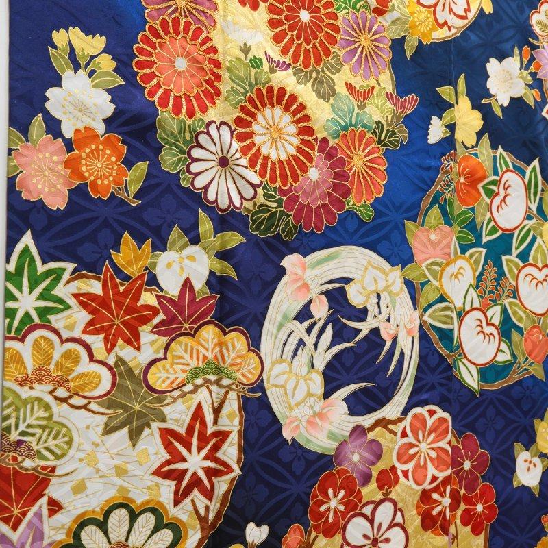 振袖 レンタル 成人式 結婚式 吉澤の友禅紺 四君子 吉澤の友禅 12月〜1