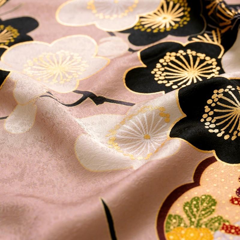 匿名配送 振袖 レンタル 成人式 結婚式 ピンクベージュ 松に吉祥花（R1990）Vサンク 12月〜1月利用 対応身長165〜169cm RS2019 【CEG2957923293】(108000円)