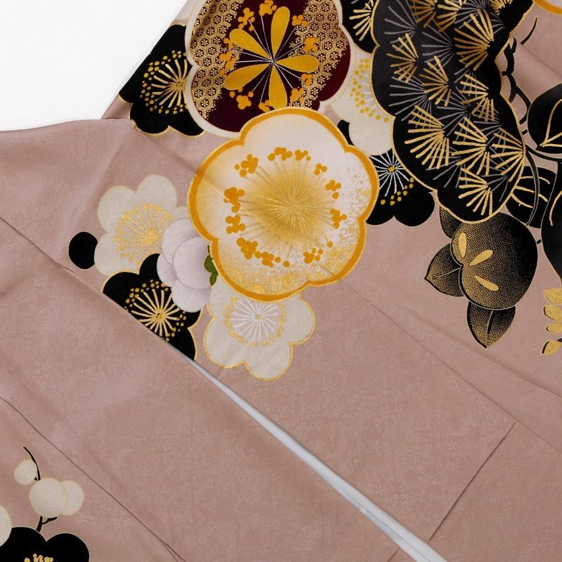 匿名配送 振袖 レンタル 成人式 結婚式 ピンクベージュ 松に吉祥花（R1990）Vサンク 12月〜1月利用 対応身長165〜169cm RS2019 【CEG2957923293】(108000円)