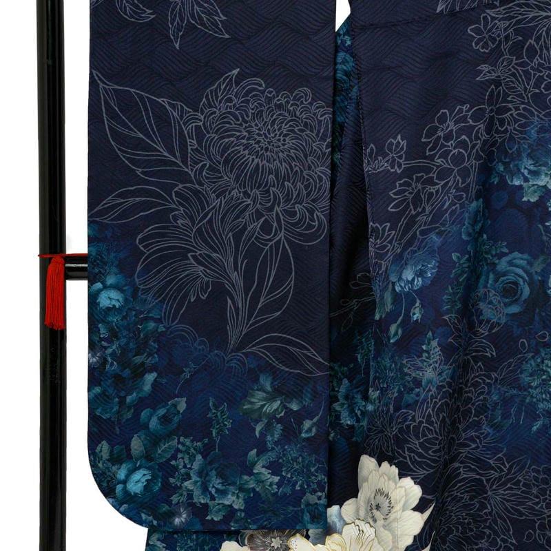 振袖 レンタル 成人式 結婚式 青 牡丹 OLD&NEW 12月〜1月利用 対応