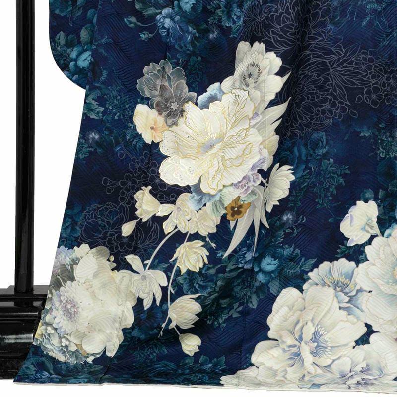 hana様 振袖 レンタル 成人式 結婚式 青 牡丹 OLD&NEW 12月〜1月利用 対応