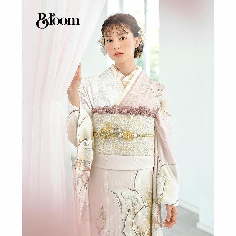 振袖 レンタル 成人式 結婚式 淡ピンク カサブランカ Bloom12月〜1月