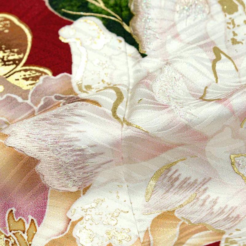 振袖 レンタル 成人式 結婚式 白 菊牡丹に梅 桜田ひより12月〜1月利用
