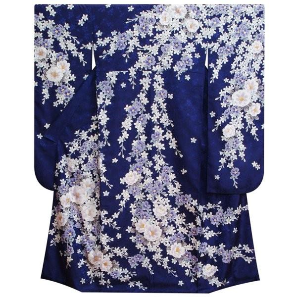 振袖 レンタル 成人式 結婚式 紫紺 椿と花の調べ12月〜1月利用 対応身長154〜165cm RS232の画像