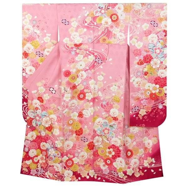 振袖 レンタル 成人式 結婚式 ピンク 大輪牡丹と梅にかのこ柄(絹