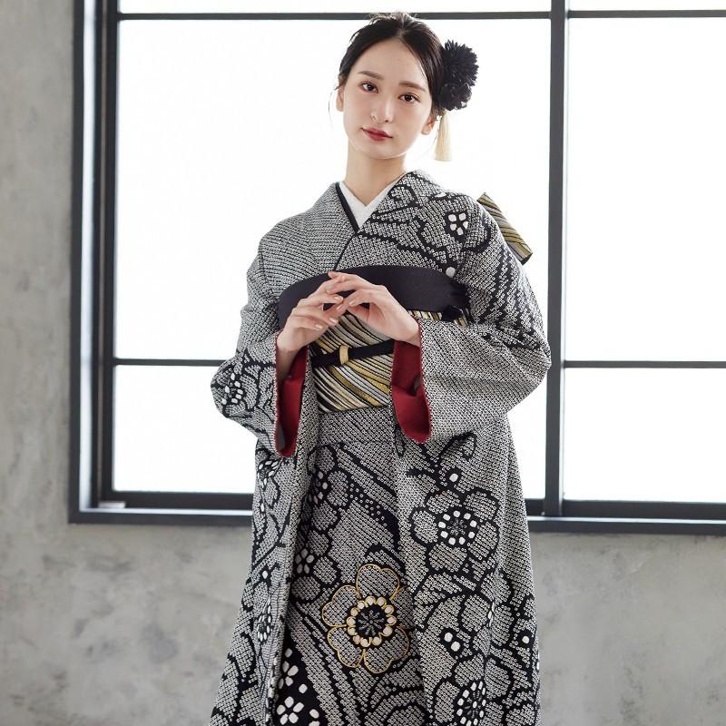 振袖 レンタル 成人式 結婚式 黒 総絞り金駒桜模様(絹) 一点物 振袖 レンタル 成人式 結婚式 黒 総絞り金駒桜模様(絹) 一点物