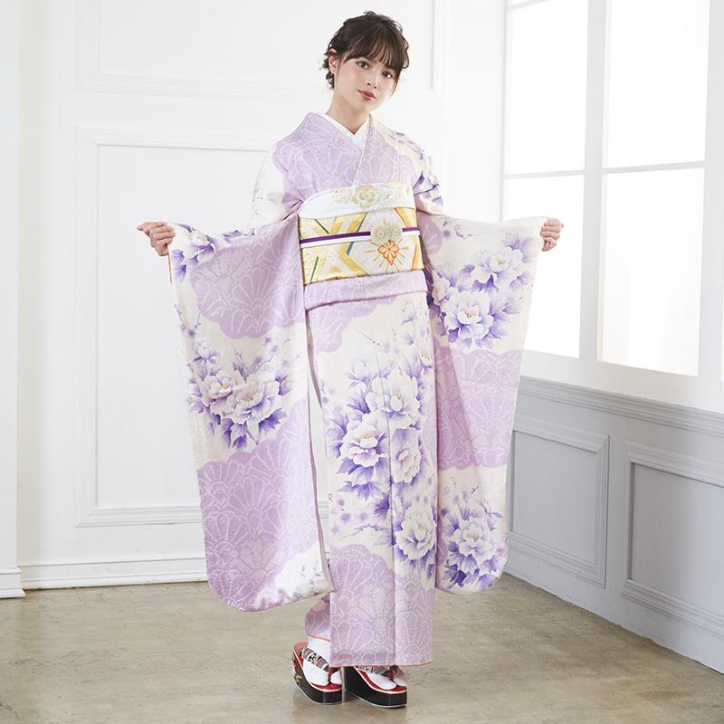 格安！　振袖フルセット　8点　成人式　結婚式　前撮り　紫　パープル　総絞り　黄緑 r471-f-2.jpg