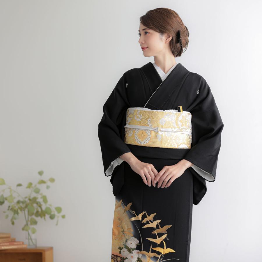 黒留袖 レンタル kansai 結婚式 金駒鶴に四季花 貸衣装 フルセット